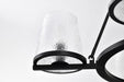 Chandelier Nuvo 60-8258 Valentine - 5 Light Chandelier - Black Finish - Hammered Glass Nuvo