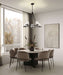 Chandelier Nuvo 60-8258 Valentine - 5 Light Chandelier - Black Finish - Hammered Glass Nuvo