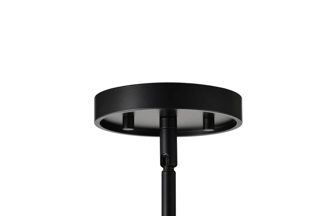 Chandelier Nuvo 60-8259 Valentine - 7 Light Chandelier - Black Finish - Hammered Glass Nuvo