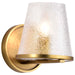 Vanity Nuvo 60-8261 Valentine - 1 Light Vanity - Vintage Brass Finish - Hammered Glass Nuvo