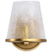 Vanity Nuvo 60-8261 Valentine - 1 Light Vanity - Vintage Brass Finish - Hammered Glass Nuvo