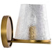 Vanity Nuvo 60-8261 Valentine - 1 Light Vanity - Vintage Brass Finish - Hammered Glass Nuvo