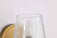 Vanity Nuvo 60-8261 Valentine - 1 Light Vanity - Vintage Brass Finish - Hammered Glass Nuvo