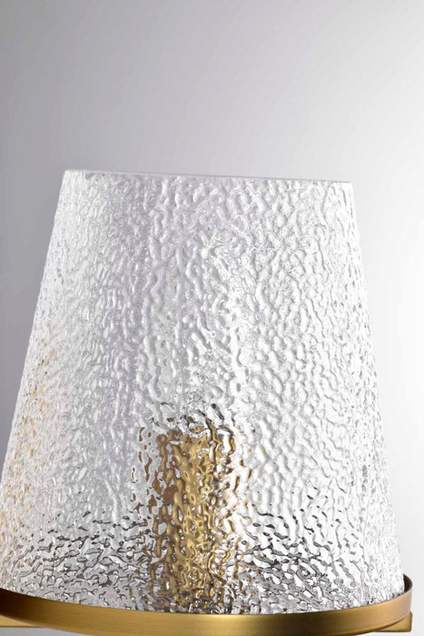 Vanity Nuvo 60-8261 Valentine - 1 Light Vanity - Vintage Brass Finish - Hammered Glass Nuvo