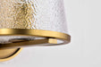 Vanity Nuvo 60-8261 Valentine - 1 Light Vanity - Vintage Brass Finish - Hammered Glass Nuvo