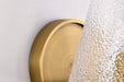 Vanity Nuvo 60-8261 Valentine - 1 Light Vanity - Vintage Brass Finish - Hammered Glass Nuvo