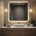 Vanity Nuvo 60-8261 Valentine - 1 Light Vanity - Vintage Brass Finish - Hammered Glass Nuvo