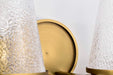 Vanity Nuvo 60-8262 Valentine - 2 Light Vanity - Vintage Brass Finish - Hammered Glass Nuvo