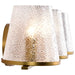 Vanity Nuvo 60-8263 Valentine - 3 Light Vanity - Vintage Brass Finish - Hammered Glass Nuvo