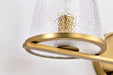 Vanity Nuvo 60-8263 Valentine - 3 Light Vanity - Vintage Brass Finish - Hammered Glass Nuvo