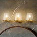 Vanity Nuvo 60-8263 Valentine - 3 Light Vanity - Vintage Brass Finish - Hammered Glass Nuvo