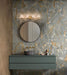 Vanity Nuvo 60-8264 Valentine - 4 Light Vanity - Vintage Brass Finish - Hammered Glass Nuvo
