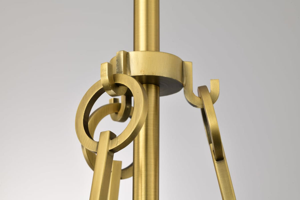 Pendant Nuvo 60-8265 Valentine - Small Pendant - Vintage Brass Finish - Hammered Glass Nuvo