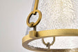 Pendant Nuvo 60-8265 Valentine - Small Pendant - Vintage Brass Finish - Hammered Glass Nuvo