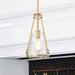 Pendant Nuvo 60-8265 Valentine - Small Pendant - Vintage Brass Finish - Hammered Glass Nuvo
