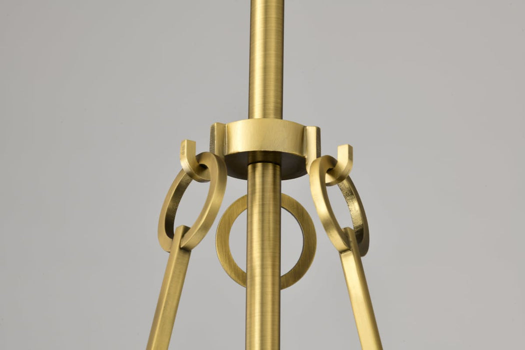 Pendant Nuvo 60-8266 Valentine - Medium Pendant - Vintage Brass Finish - Hammered Glass Nuvo