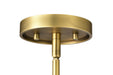 Pendant Nuvo 60-8266 Valentine - Medium Pendant - Vintage Brass Finish - Hammered Glass Nuvo