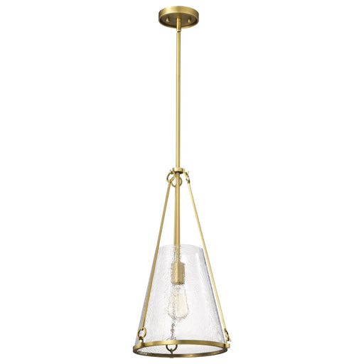 Pendant Nuvo 60-8266 Valentine - Medium Pendant - Vintage Brass Finish - Hammered Glass Nuvo