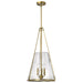 Pendant Nuvo 60-8267 Valentine - Large Pendant - Vintage Brass Finish - Hammered Glass Nuvo