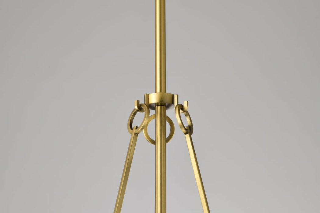 Pendant Nuvo 60-8267 Valentine - Large Pendant - Vintage Brass Finish - Hammered Glass Nuvo