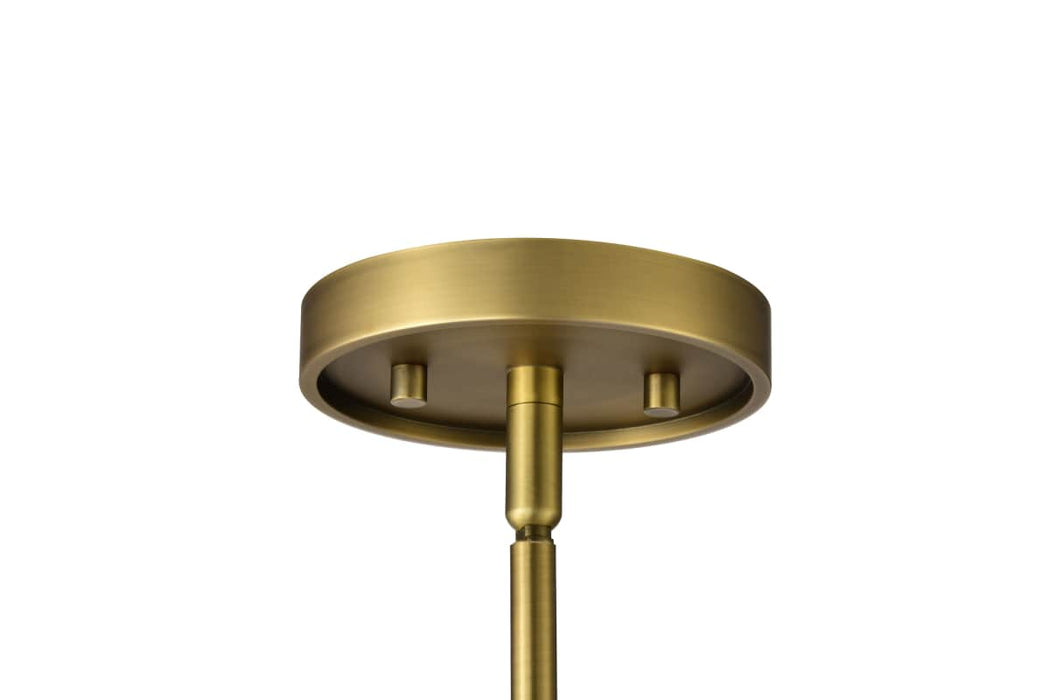 Pendant Nuvo 60-8267 Valentine - Large Pendant - Vintage Brass Finish - Hammered Glass Nuvo