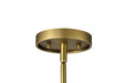 Pendant Nuvo 60-8267 Valentine - Large Pendant - Vintage Brass Finish - Hammered Glass Nuvo