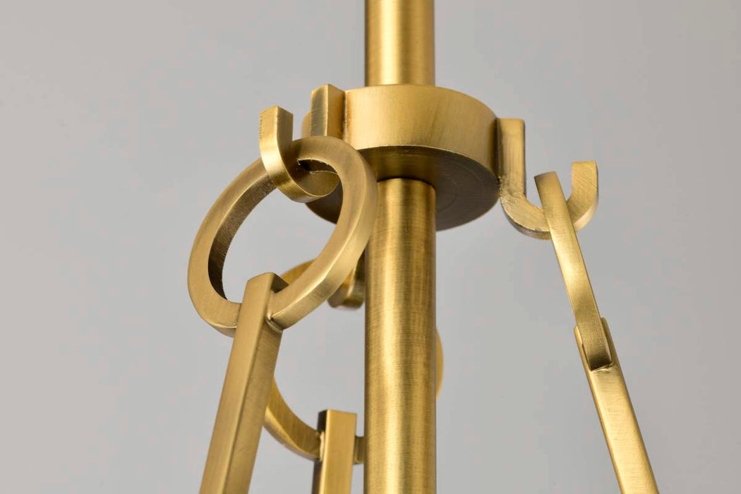 Pendant Nuvo 60-8267 Valentine - Large Pendant - Vintage Brass Finish - Hammered Glass Nuvo
