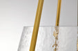 Pendant Nuvo 60-8267 Valentine - Large Pendant - Vintage Brass Finish - Hammered Glass Nuvo