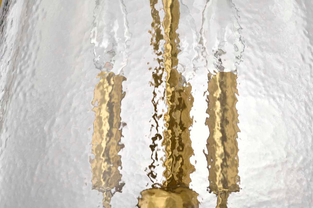 Pendant Nuvo 60-8267 Valentine - Large Pendant - Vintage Brass Finish - Hammered Glass Nuvo