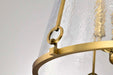 Pendant Nuvo 60-8267 Valentine - Large Pendant - Vintage Brass Finish - Hammered Glass Nuvo