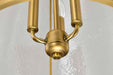 Pendant Nuvo 60-8267 Valentine - Large Pendant - Vintage Brass Finish - Hammered Glass Nuvo