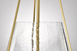 Pendant Nuvo 60-8267 Valentine - Large Pendant - Vintage Brass Finish - Hammered Glass Nuvo