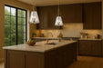 Pendant Nuvo 60-8267 Valentine - Large Pendant - Vintage Brass Finish - Hammered Glass Nuvo