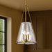 Pendant Nuvo 60-8267 Valentine - Large Pendant - Vintage Brass Finish - Hammered Glass Nuvo