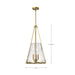 Pendant Nuvo 60-8267 Valentine - Large Pendant - Vintage Brass Finish - Hammered Glass Nuvo