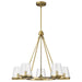 Chandelier Nuvo 60-8268 Valentine - 5 Light Chandelier - Vintage Brass Finish - Hammered Glass Nuvo