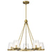 Chandelier Nuvo 60-8268 Valentine - 5 Light Chandelier - Vintage Brass Finish - Hammered Glass Nuvo