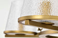 Chandelier Nuvo 60-8268 Valentine - 5 Light Chandelier - Vintage Brass Finish - Hammered Glass Nuvo