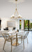 Chandelier Nuvo 60-8268 Valentine - 5 Light Chandelier - Vintage Brass Finish - Hammered Glass Nuvo