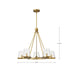 Chandelier Nuvo 60-8268 Valentine - 5 Light Chandelier - Vintage Brass Finish - Hammered Glass Nuvo