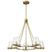 Chandelier Nuvo 60-8268 Valentine - 5 Light Chandelier - Vintage Brass Finish - Hammered Glass Nuvo