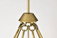 Chandelier Nuvo 60-8269 Valentine - 7 Light Chandelier - Vintage Brass Finish - Hammered Glass Nuvo