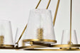Chandelier Nuvo 60-8269 Valentine - 7 Light Chandelier - Vintage Brass Finish - Hammered Glass Nuvo