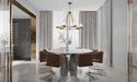 Chandelier Nuvo 60-8269 Valentine - 7 Light Chandelier - Vintage Brass Finish - Hammered Glass Nuvo
