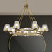 Chandelier Nuvo 60-8269 Valentine - 7 Light Chandelier - Vintage Brass Finish - Hammered Glass Nuvo