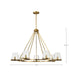 Chandelier Nuvo 60-8269 Valentine - 7 Light Chandelier - Vintage Brass Finish - Hammered Glass Nuvo