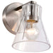 Vanity Nuvo 60-8331 Gianna - 1 Light Vanity - Brushed Nickel Finish - Clear Glass Nuvo