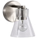 Vanity Nuvo 60-8331 Gianna - 1 Light Vanity - Brushed Nickel Finish - Clear Glass Nuvo