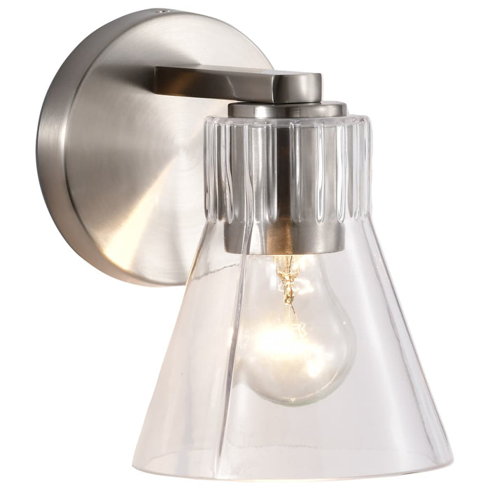 Vanity Nuvo 60-8331 Gianna - 1 Light Vanity - Brushed Nickel Finish - Clear Glass Nuvo