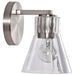 Vanity Nuvo 60-8331 Gianna - 1 Light Vanity - Brushed Nickel Finish - Clear Glass Nuvo